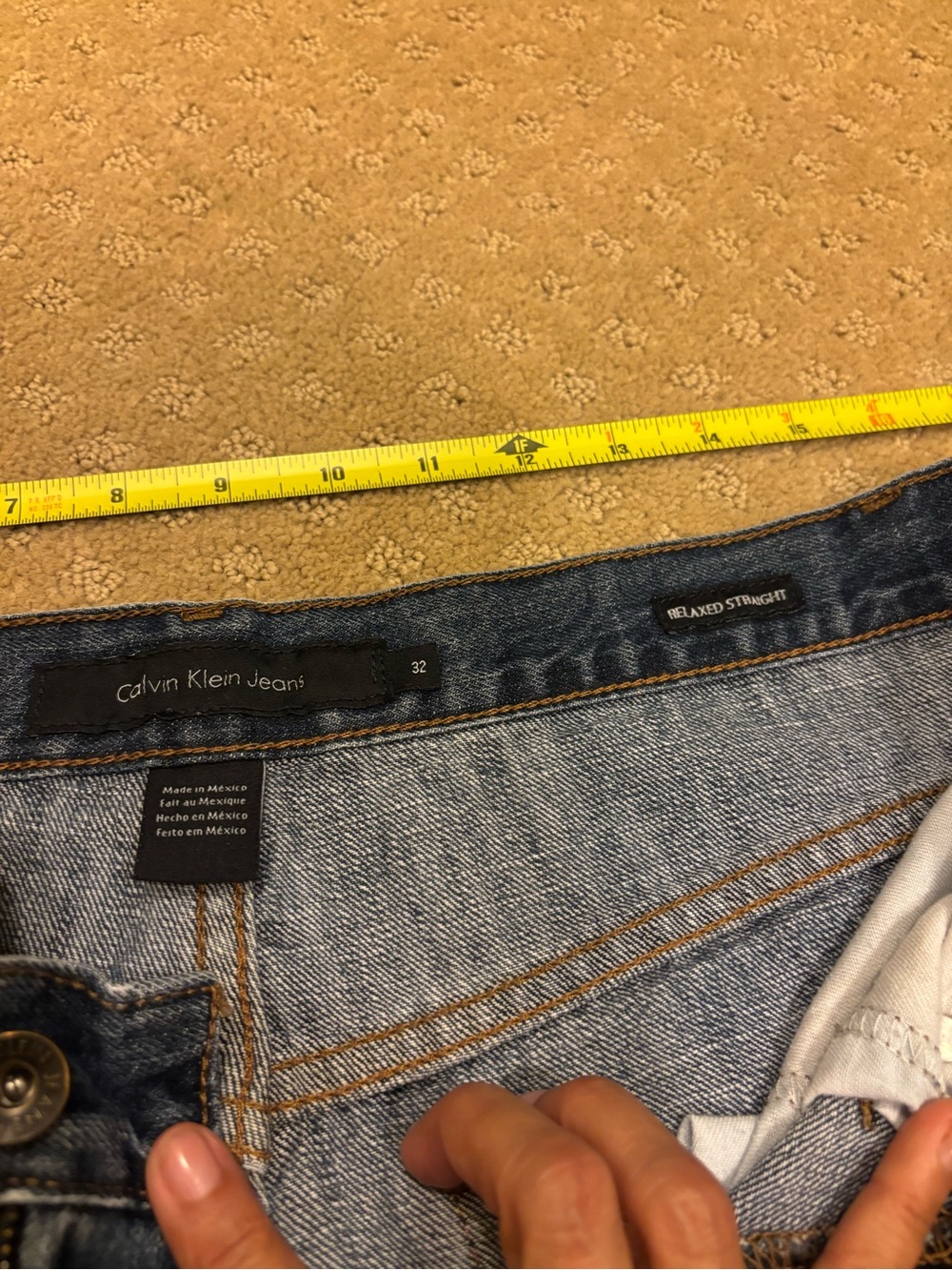 Men’s Calvin Klein Jeans Relaxed Straight Jeans Sz 32 100% Cotton
